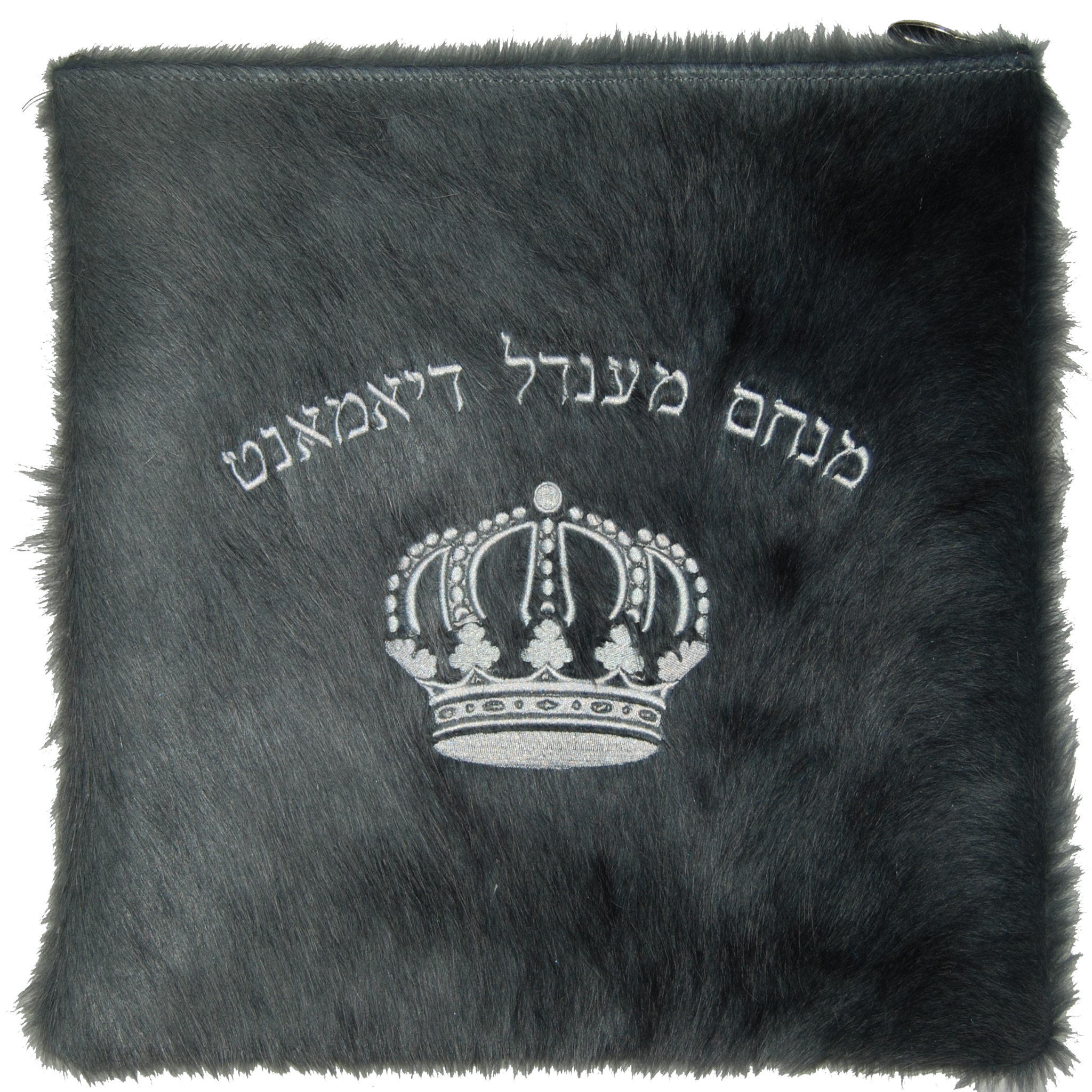 Solid Hair on Hide With Embroidered Crown