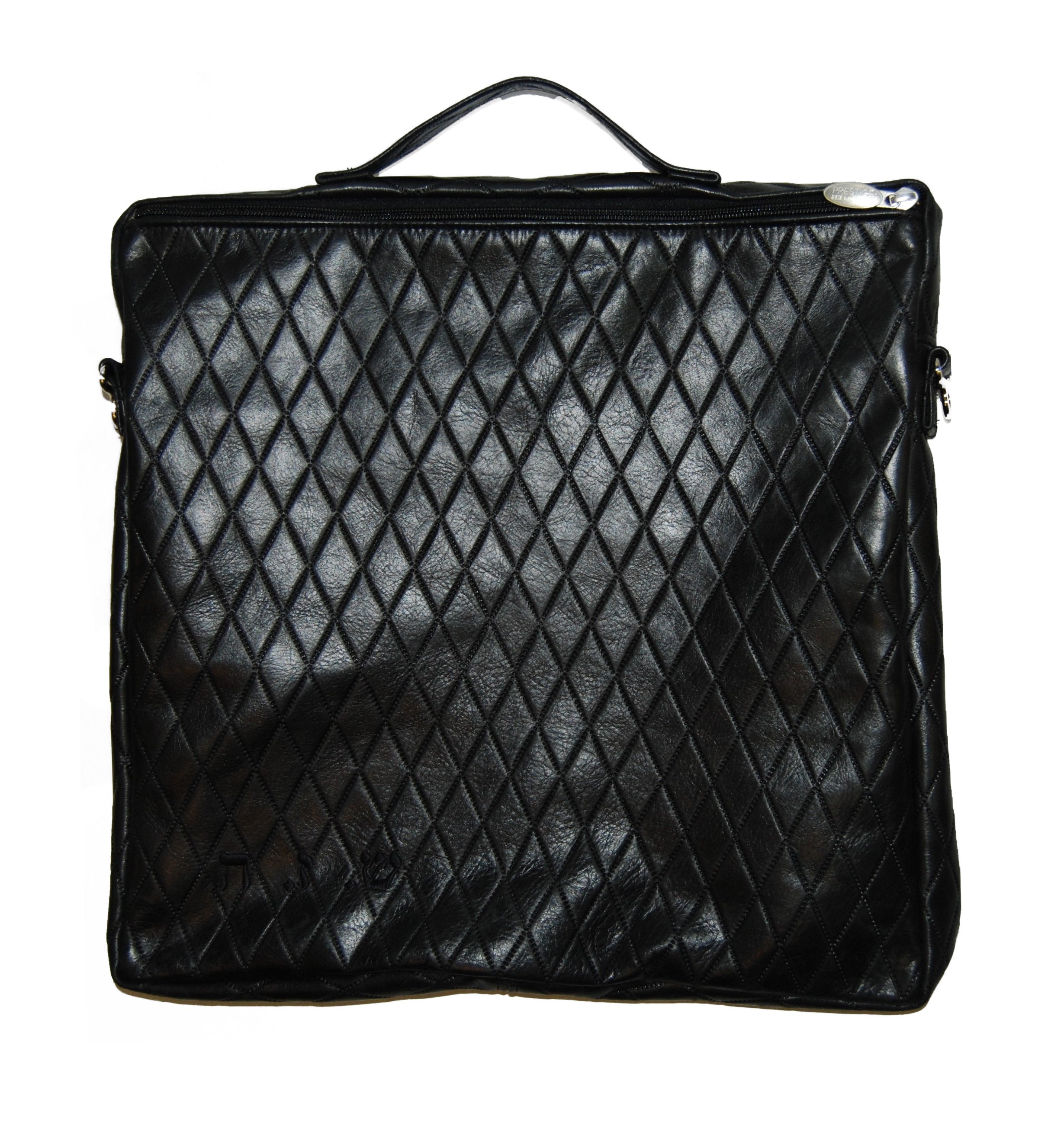 Xl large size man bag with side gusset and top flat zipper.