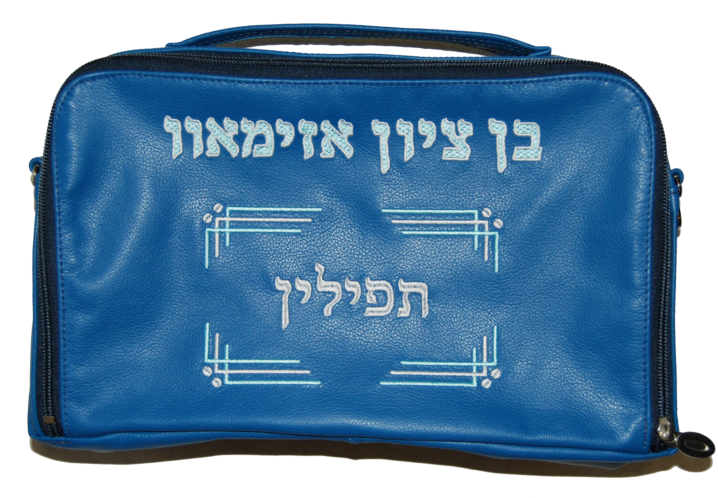 Solid Leather Travel Bag with Embroidery Design